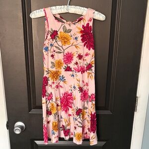 Old navy girls large 10-12 pink floral tank sundress